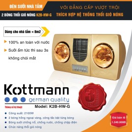 Đèn sưởi kèm gió thổi nóng – K2BHWG